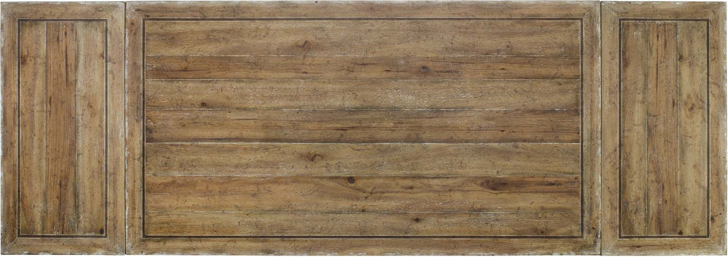 Hooker Furniture Dining Room Chatelet Refectory Rectangle Trestle Dining Table with Two 22'' Leaves