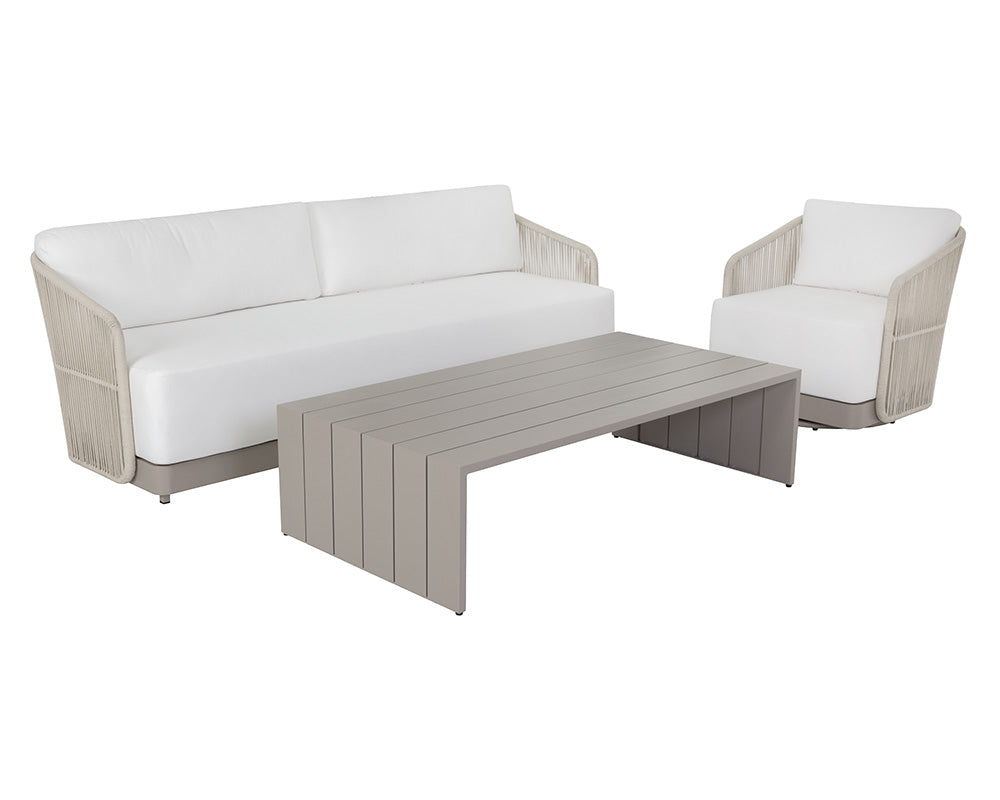 Allariz Sofa - Greige - Stinson White