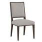 Aurelia Dining Chair - Dark Brown - Linoso Light Grey