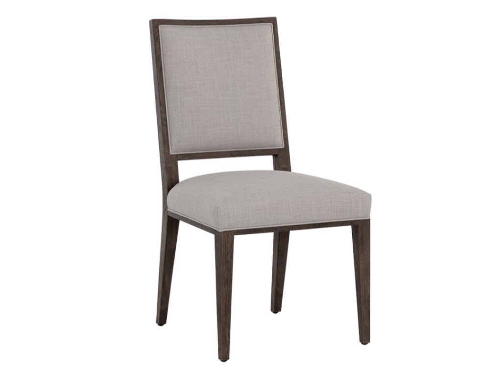 Aurelia Dining Chair - Dark Brown - Linoso Light Grey