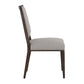 Aurelia Dining Chair - Dark Brown - Linoso Light Grey