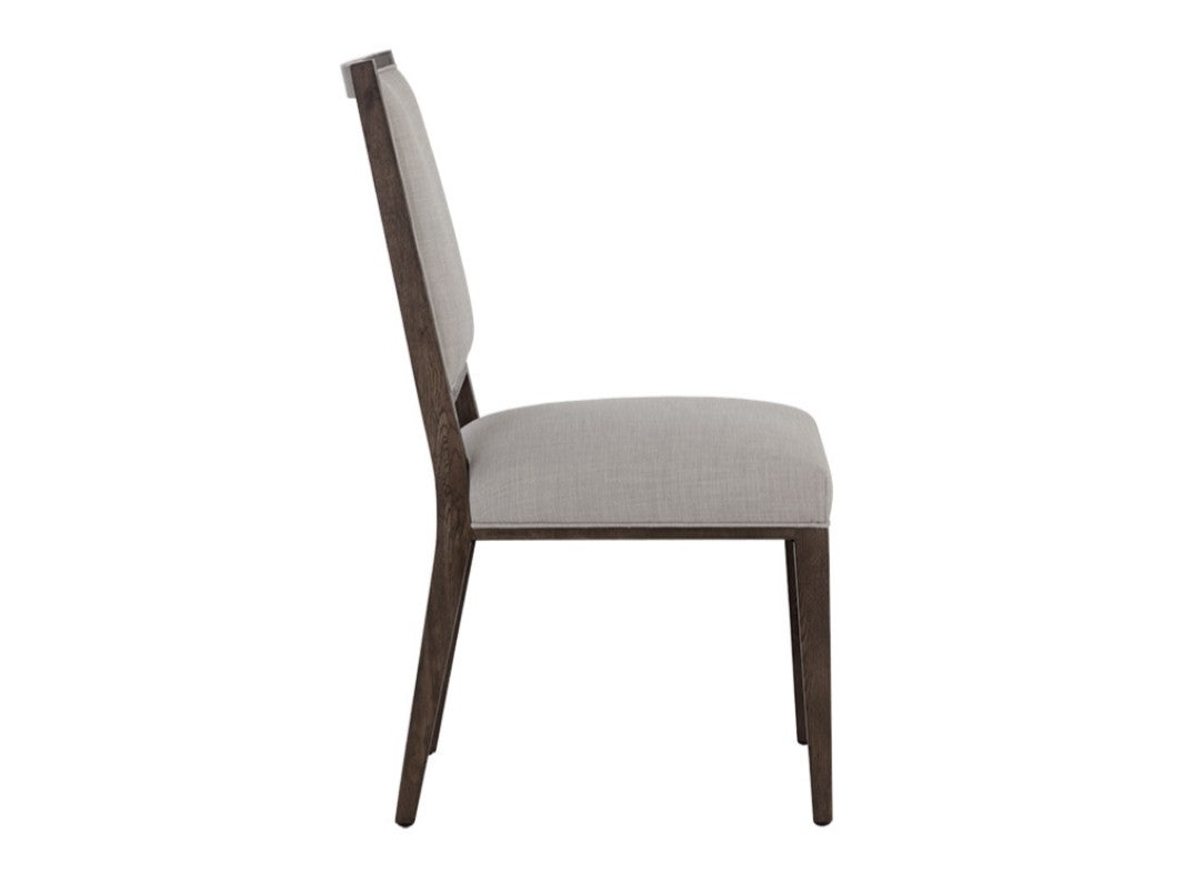 Aurelia Dining Chair - Dark Brown - Linoso Light Grey