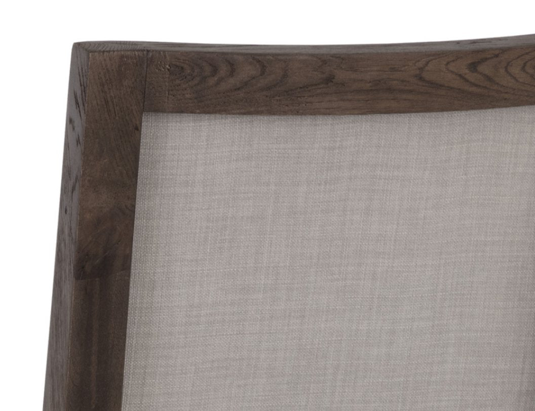 Aurelia Dining Chair - Dark Brown - Linoso Light Grey