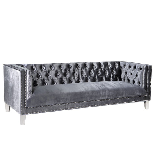 Barcelona Charcoal Velvet Sofa