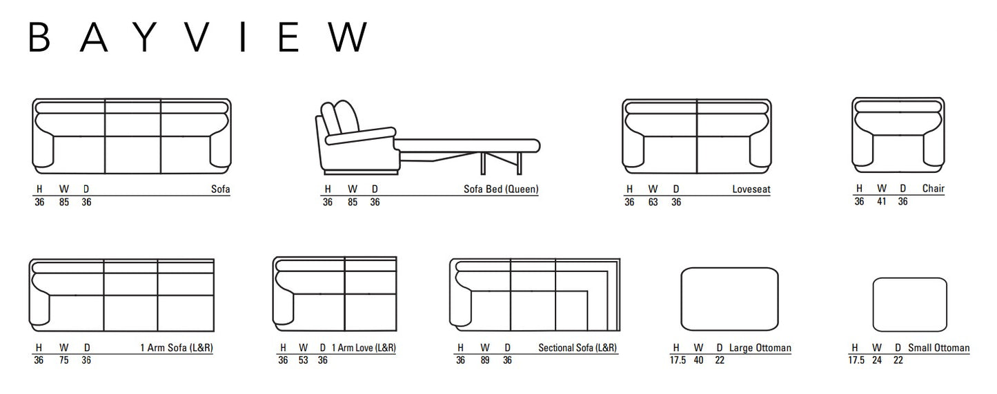 Bayview Leather Sofa