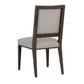 Aurelia Dining Chair - Dark Brown - Linoso Light Grey