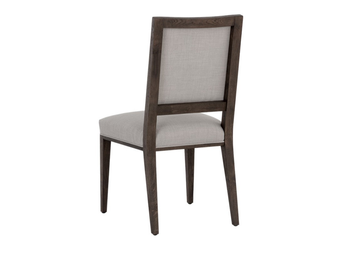 Aurelia Dining Chair - Dark Brown - Linoso Light Grey