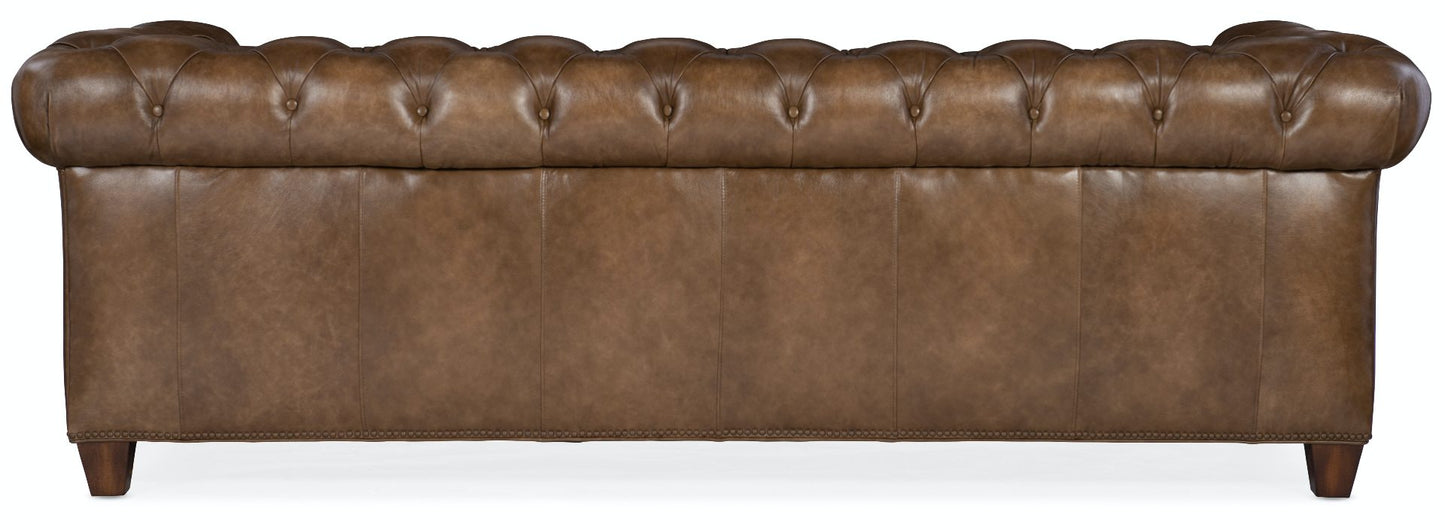 Hooker Furniture Living Room Chester Tufted Stationary Sofa