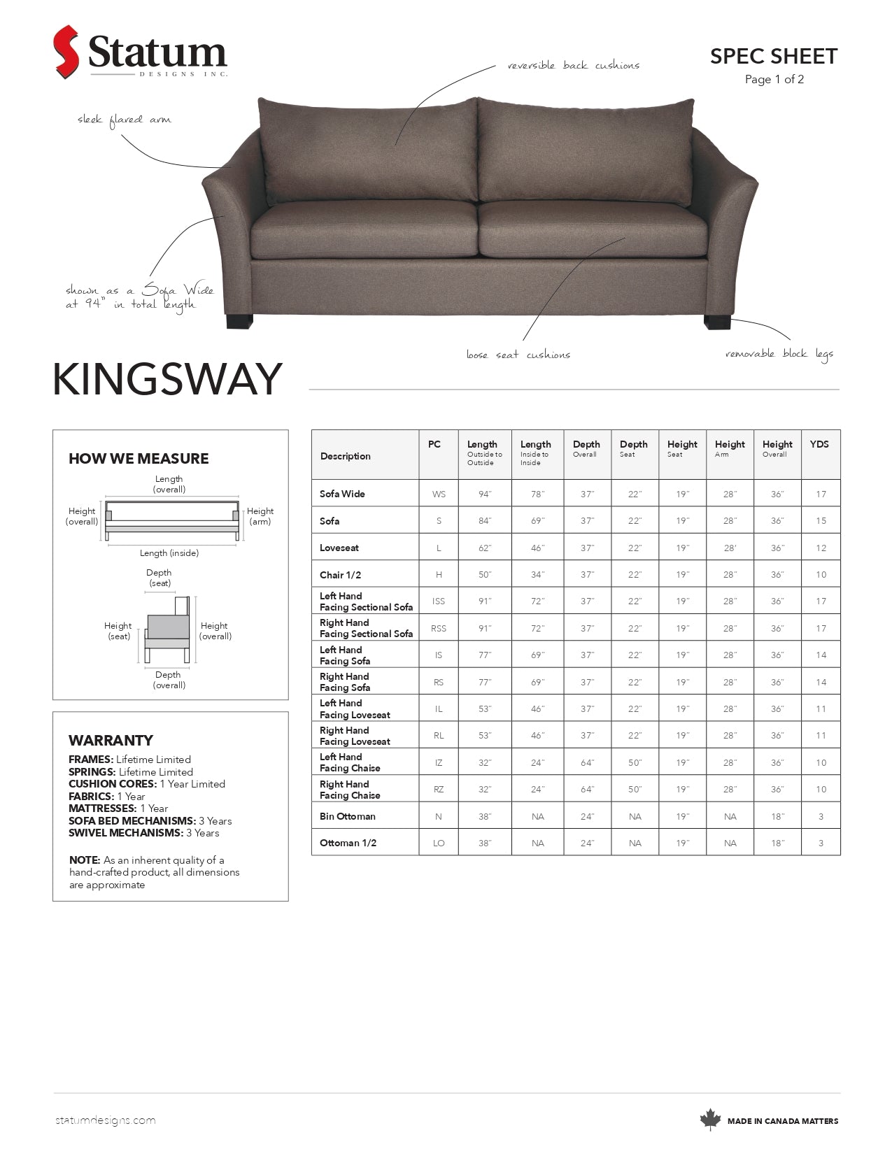 Kingsway Sofa
