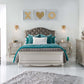 Vogue Metallic Glam Full Upholstered Sleigh Bedroom Set
